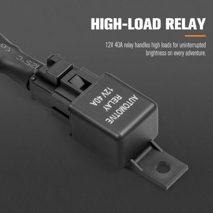 2 Way High Beam Wiring Harness W / Dt 2-Pin Connectors For Led Light Bar