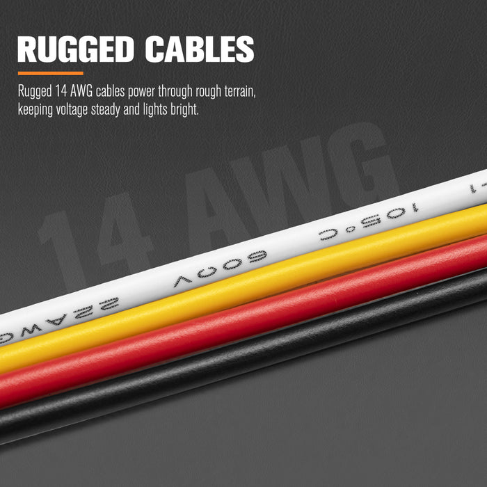 2 Way High Beam Wiring Harness W / Dt 3-Pin Connectors For Led Pod Light