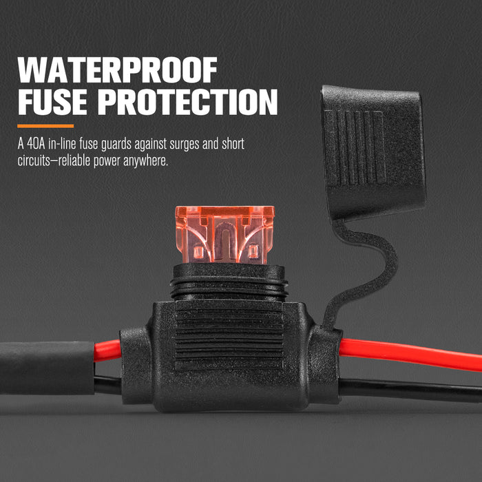 2 Way High Beam Wiring Harness W / Dt 3-Pin Connectors For Led Pod Light