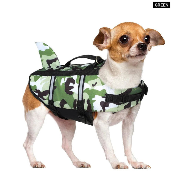 High Buoyancy Dog Life Jacket Shark Camo Pet Safety Vest