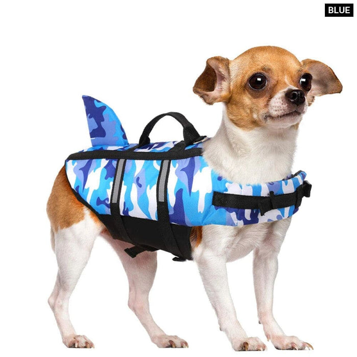 High Buoyancy Dog Life Jacket Shark Camo Pet Safety Vest