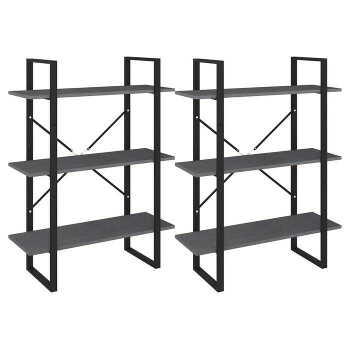 High Cabinet Grey 80x30x210 Cm Solid Pine Wood Nblpaa