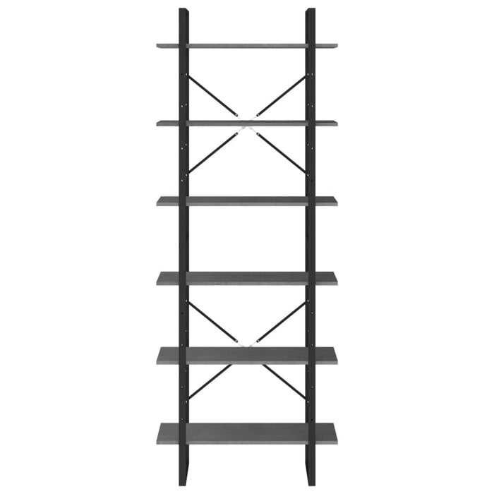 High Cabinet Grey 80x30x210 Cm Solid Pine Wood Nblpaa