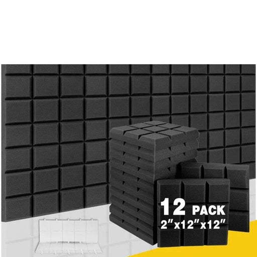 High Density Soundproof Wall Panels 12pcs Acoustic Foam