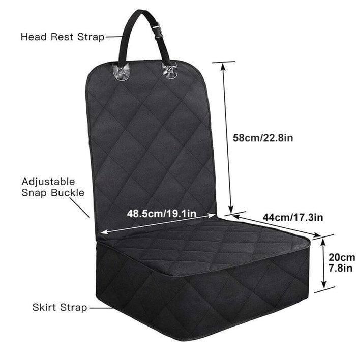 High Quality Waterproof Nonslip Rubber Pet Front Seat Cover