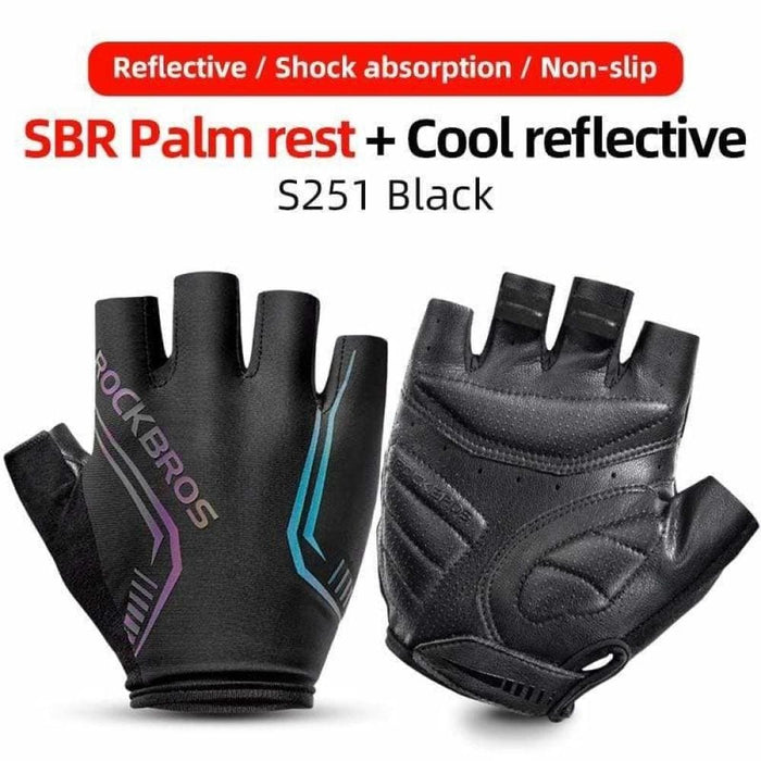 High Reflective Ant-slip Shockproof Fingerless Gloves