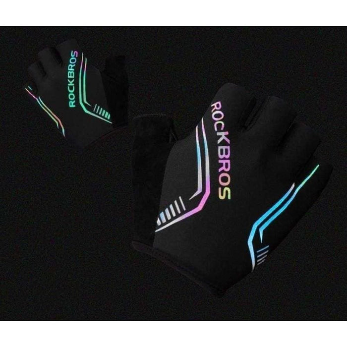 High Reflective Ant-slip Shockproof Fingerless Gloves
