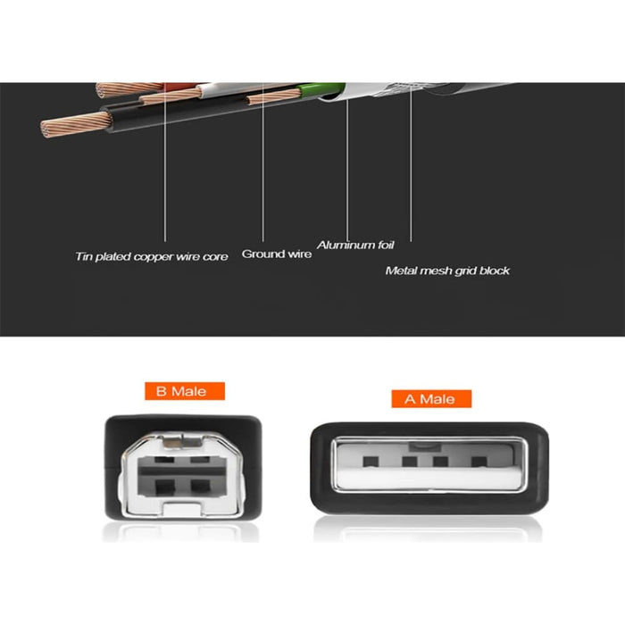 High Speed a to b Male Usb Printer Cable Data Sync for 3d