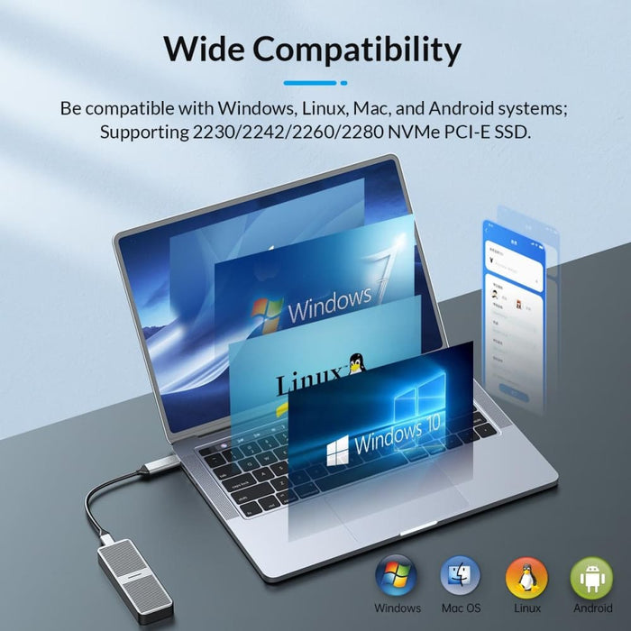 High Speed Usb3.2 M.2 Nvme Ssd Enclosure