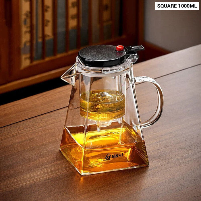 High Temp Glass Teapot With Filter For Tea