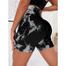 High Waist Tie Dye Fitness Shorts