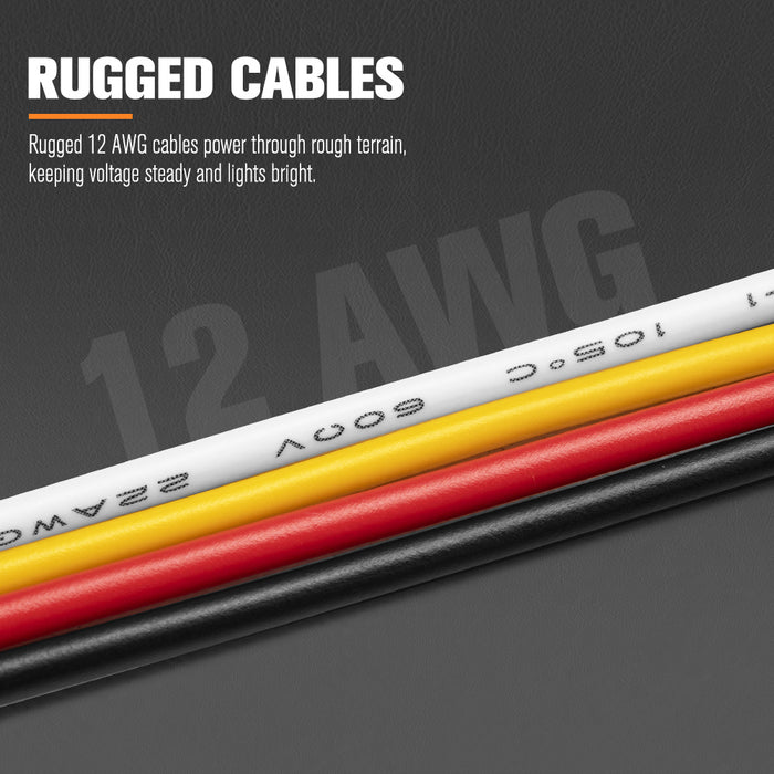 High Beam Wiring Harness With Dt 3-Pin Connectors For Led Pod Light