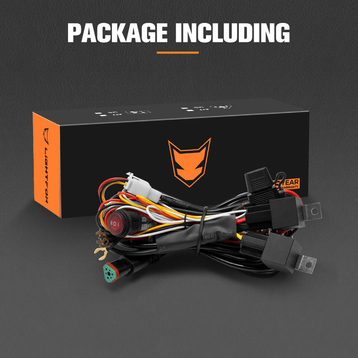 High Beam Wiring Harness With Dt 3-Pin Connectors For Led Pod Light