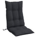 Highback Chair Cushions 4 Pcs Black Oxford Fabric Tiilxa