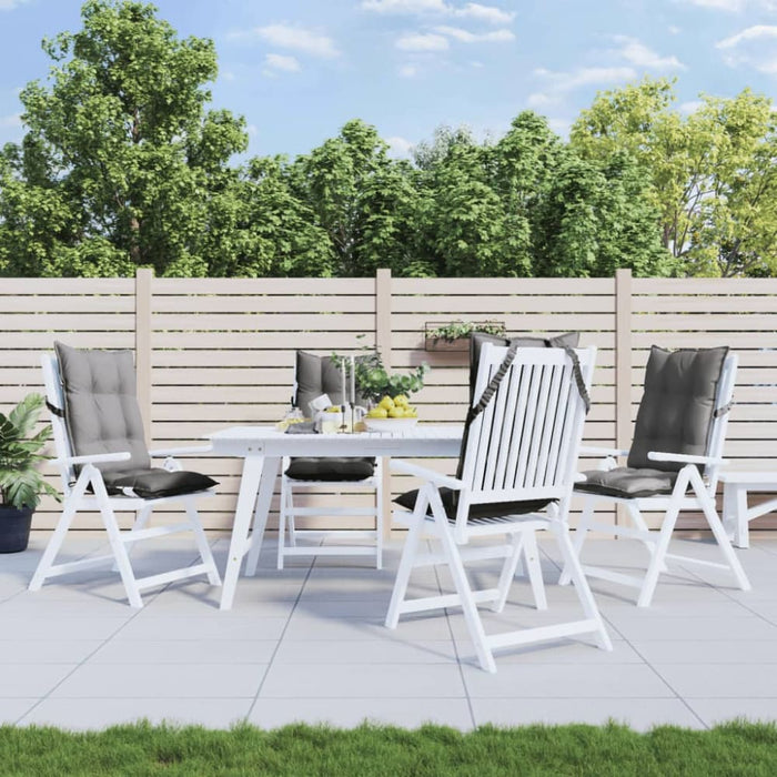 Highback Chair Cushions 4 Pcs Grey Oxford Fabric Tiilbl