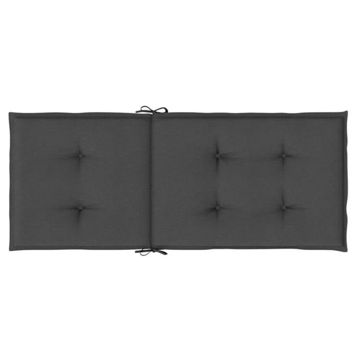 Highback Chair Cushions 4 Pcs Melange Anthracite 120x50x4