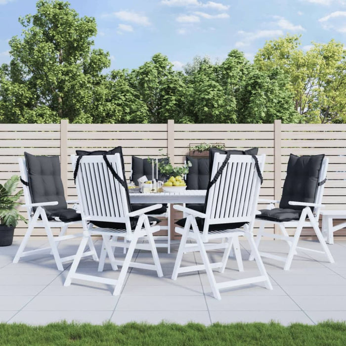 Highback Chair Cushions 6 Pcs Anthracite Oxford Fabric