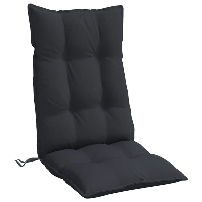 Highback Chair Cushions 6 Pcs Black Oxford Fabric Tiilxp