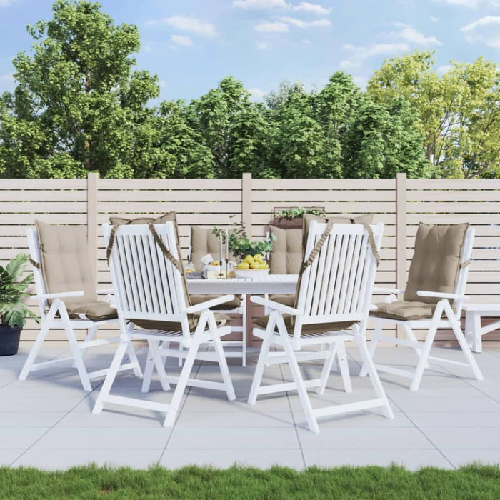 Highback Chair Cushions 6 Pcs Taupe Oxford Fabric Tiilxn