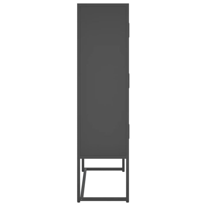 Highboard Anthracite 80x35x135 Cm Steel Ttpnik