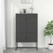 Highboard Anthracite 80x35x135 Cm Steel Ttpnik