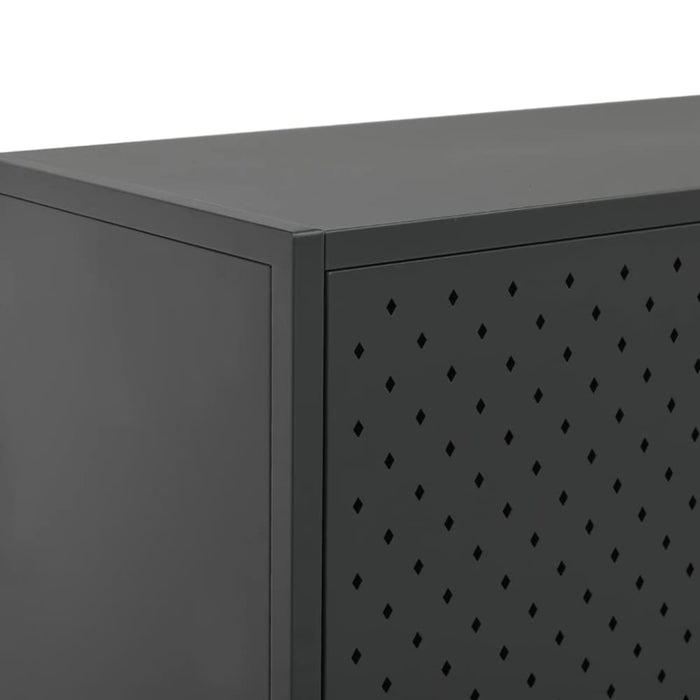 Highboard Anthracite 80x35x135 Cm Steel Ttpnik