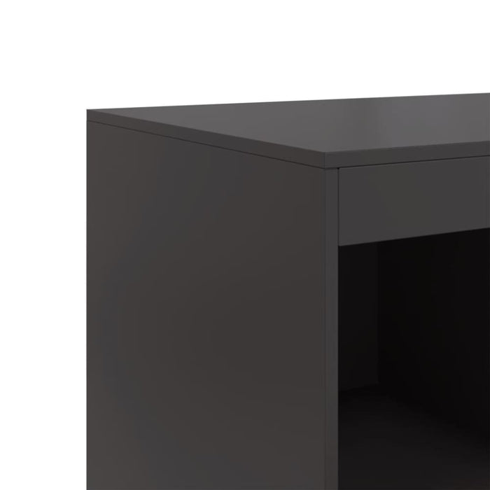 Highboard Black 67x39x95 Cm Steel Naoikk