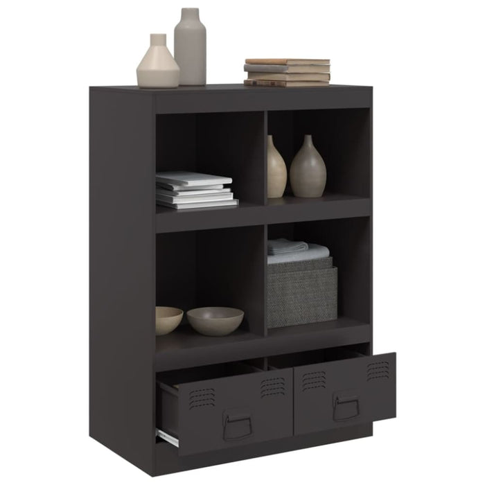 Highboard Black 67x39x95 Cm Steel Naoikk