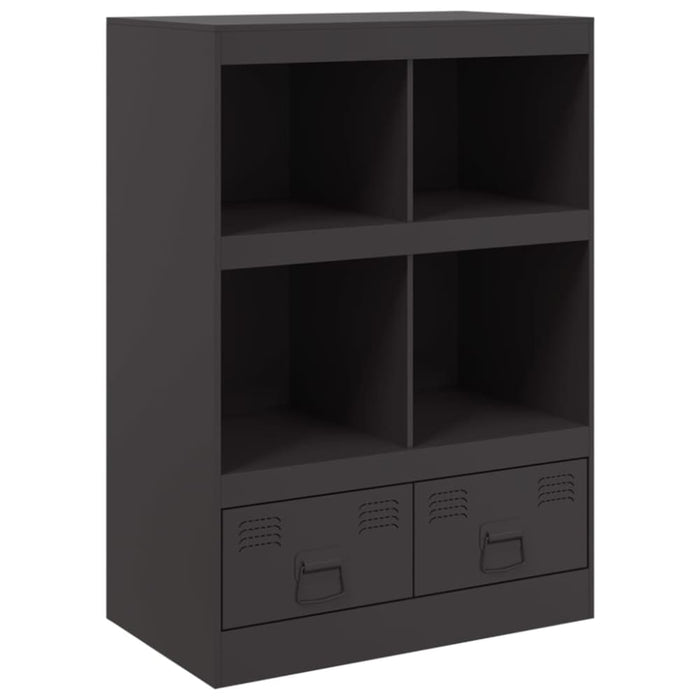 Highboard Black 67x39x95 Cm Steel Naoikk