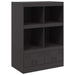 Highboard Black 67x39x95 Cm Steel Naoikk