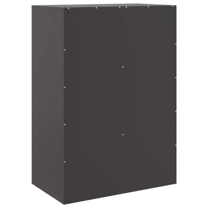 Highboard Black 67x39x95 Cm Steel Naoikk