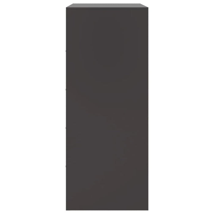 Highboard Black 67x39x95 Cm Steel Naoikk