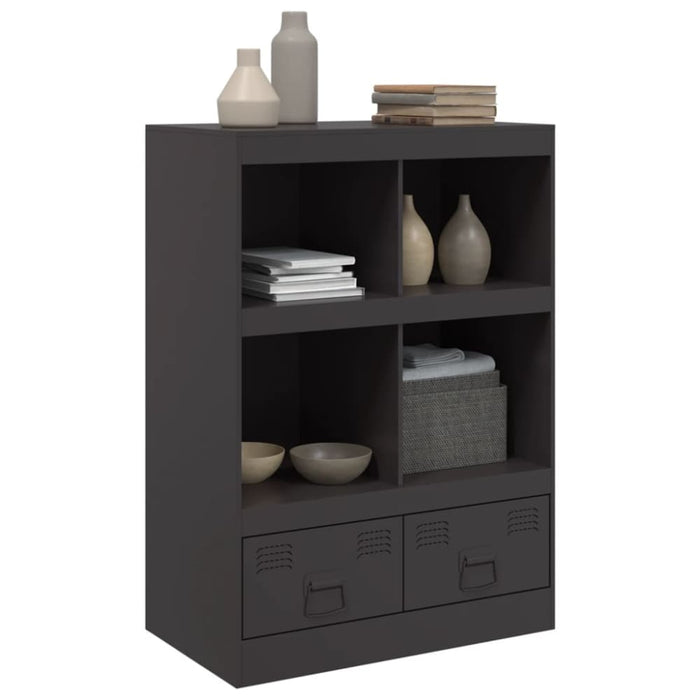 Highboard Black 67x39x95 Cm Steel Naoikk