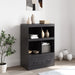 Highboard Black 67x39x95 Cm Steel Naoikk