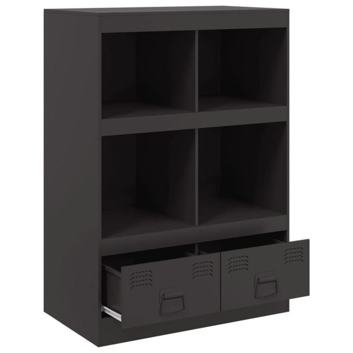 Highboard Black 67x39x95 Cm Steel Naoikk