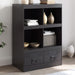 Highboard Black 67x39x95 Cm Steel Naoikk