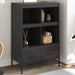 Highboard Black 68x39x101.5 Cm Cold-rolled Steel Natobx
