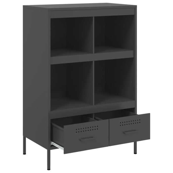 Highboard Black 68x39x101.5 Cm Cold-rolled Steel Natobx