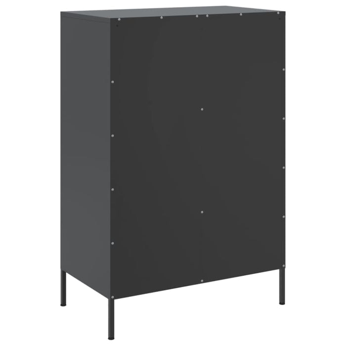 Highboard Black 68x39x101.5 Cm Cold-rolled Steel Natobx
