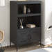 Highboard Black 68x39x113 Cm Steel Naxkib