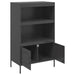 Highboard Black 68x39x113 Cm Steel Naxkib
