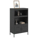 Highboard Black 68x39x113 Cm Steel Naxkib
