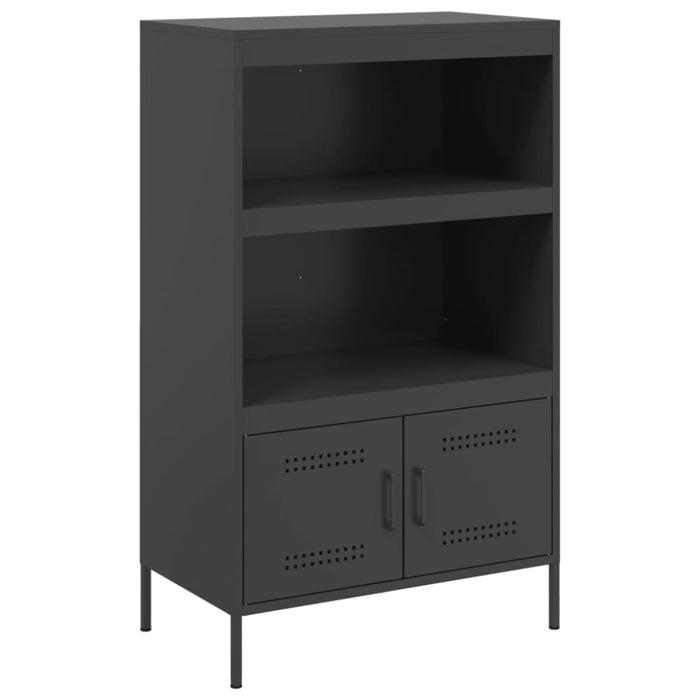 Highboard Black 68x39x113 Cm Steel Naxkib
