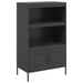 Highboard Black 68x39x113 Cm Steel Naxkib