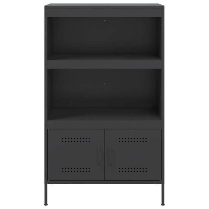Highboard Black 68x39x113 Cm Steel Naxkib
