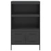 Highboard Black 68x39x113 Cm Steel Naxkib