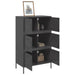Highboard Black 68x39x113 Cm Steel Naxkpn