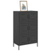 Highboard Black 68x39x113 Cm Steel Naxkpn