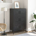 Highboard Black 68x39x113 Cm Steel Naxkpn