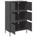 Highboard Black 68x39x113 Cm Steel Naxkpn